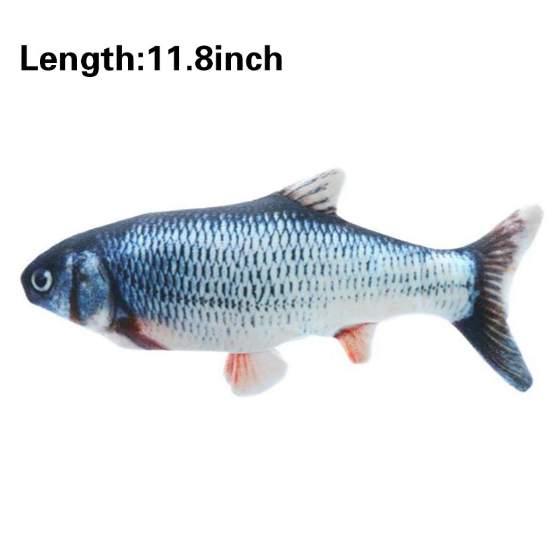 Interactive Cat Wagging Fish Realistic Plush Catnip