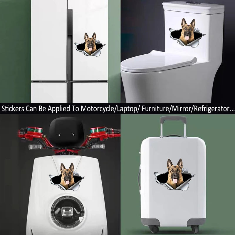 3D Decal Pet Dog German Shepherd Car Sticker