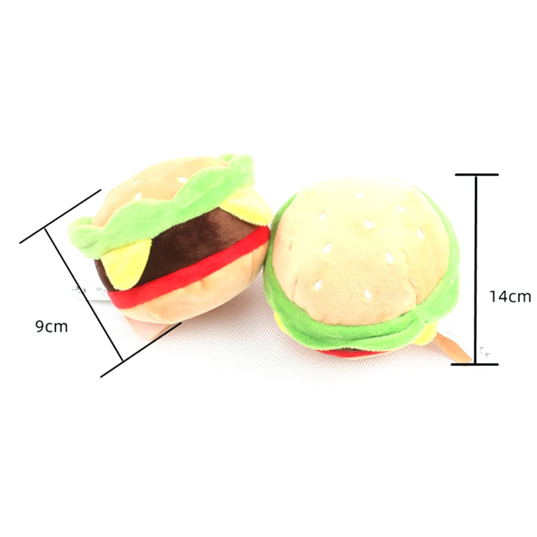 Cute Pet Plush Toy Creative French Fries Burger Meat Funny toy