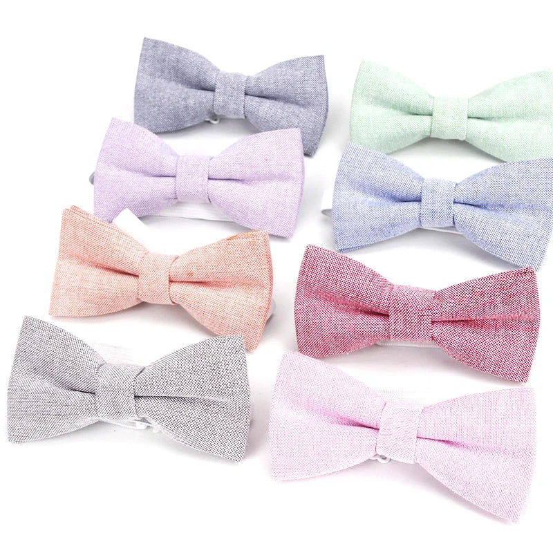 Lovely Solid Colorful Parent Child Bowtie Sets