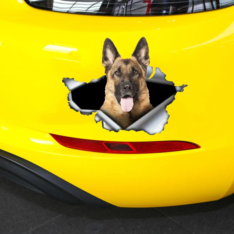 3D Decal Pet Dog German Shepherd Car Sticker