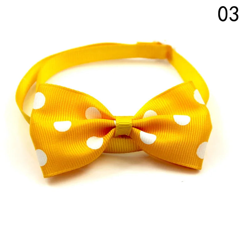 Adjustable Pets Dots Pattern Ribbon Dog Bow Ties