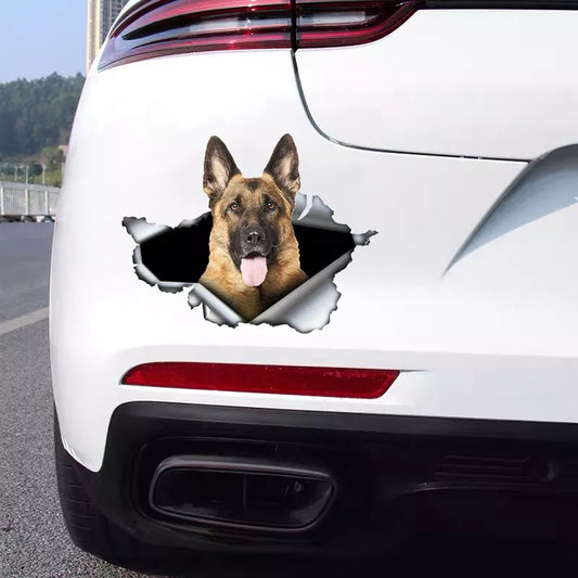 3D Decal Pet Dog German Shepherd Car Sticker