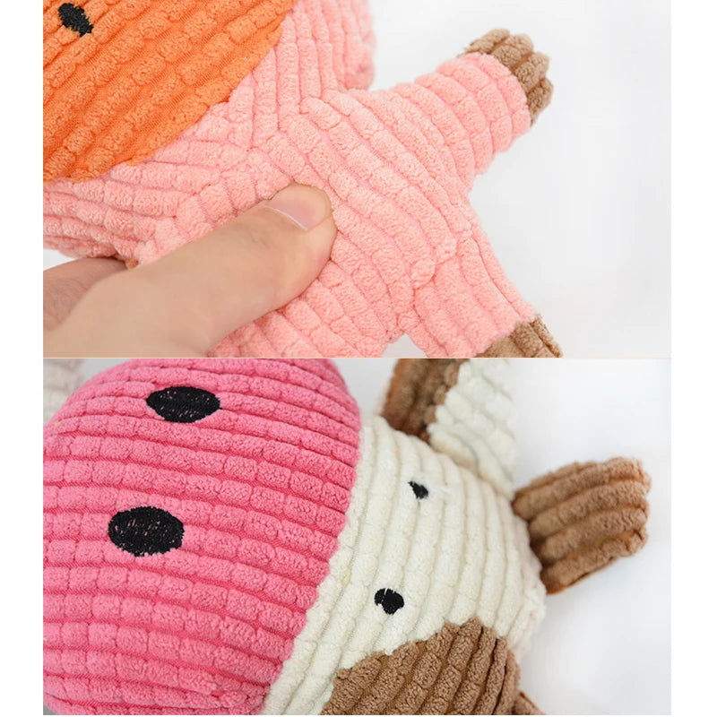 Cute Animals Plush Dog Toys Funny Squeaky Pet Puppy Chew Bite