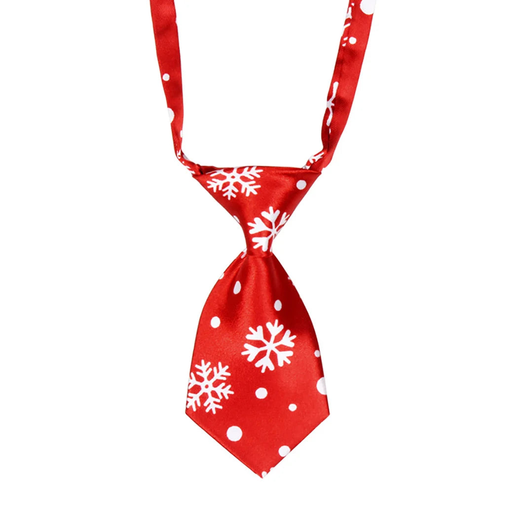 Christmas Neck Tie Adjustable Cute Cartoon Printed Dog Cat Pet Tie