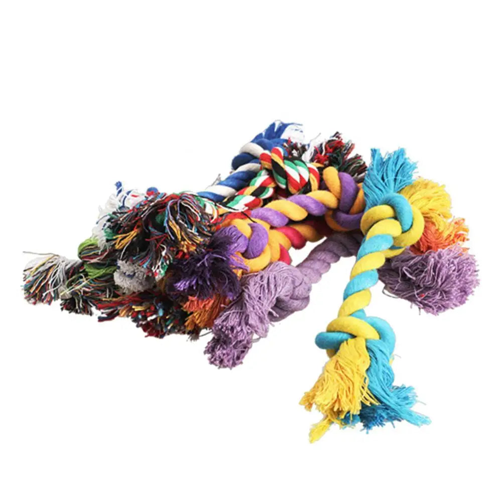 Puppy Cotton Braided Double Knot Rope Chew Anti Bite Toy Pet Supplies