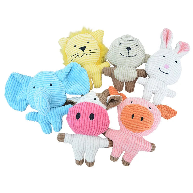 Cute Animals Plush Dog Toys Funny Squeaky Pet Puppy Chew Bite