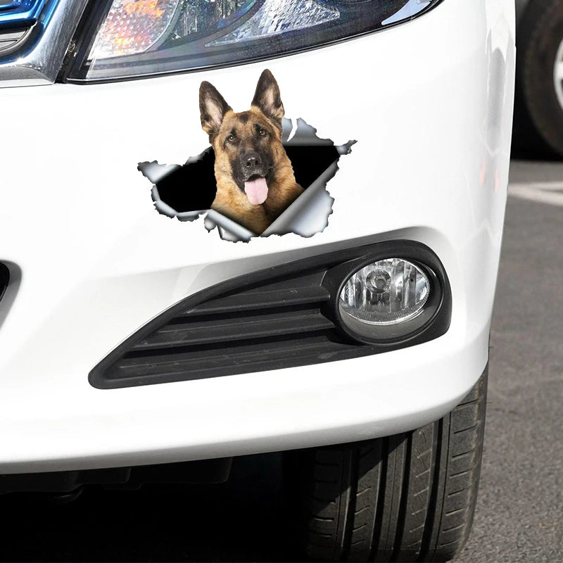 3D Decal Pet Dog German Shepherd Car Sticker