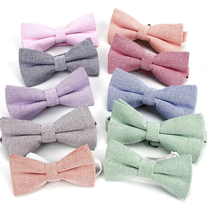 Lovely Solid Colorful Parent Child Bowtie Sets