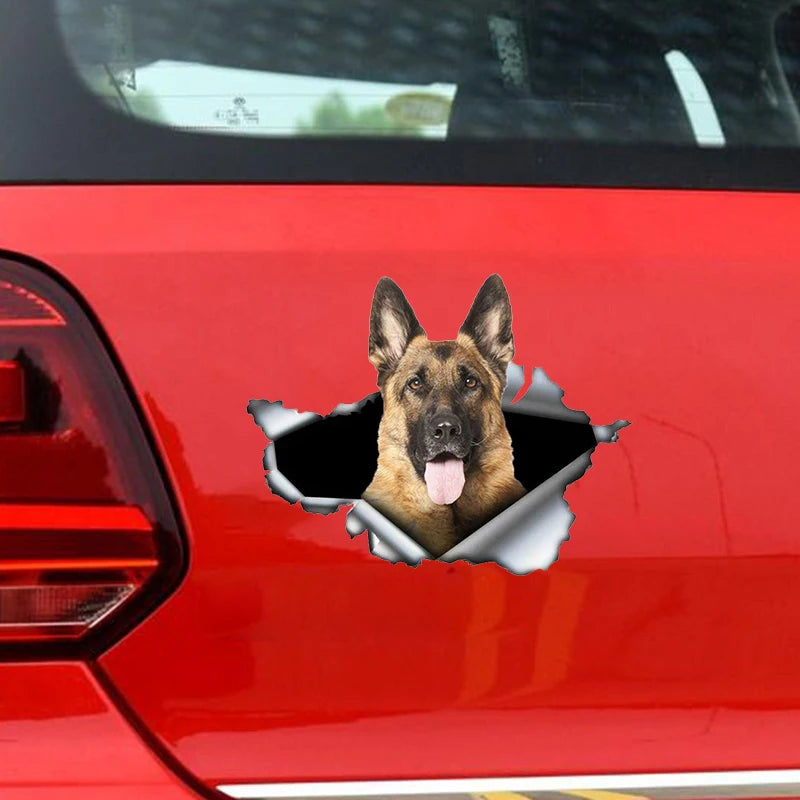 3D Decal Pet Dog German Shepherd Car Sticker