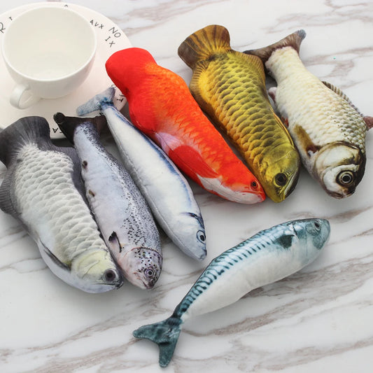 Artificial Fish Plush Pet Cat Puppy Dog Toys Sleeping Toy