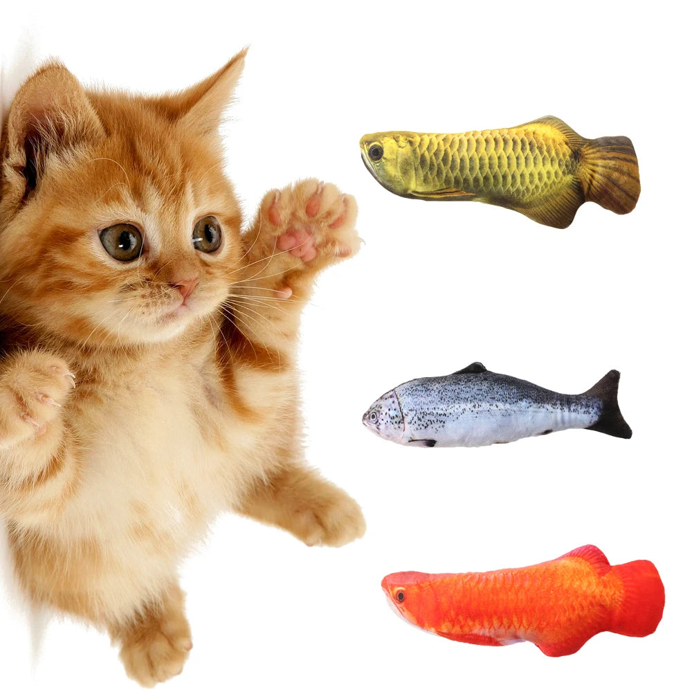 Artificial Fish Plush Pet Cat Puppy Dog Toys Sleeping Toy