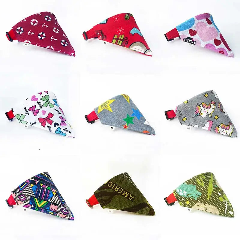 Cat Scarf Triangular Scarfs Pet Bandana Accessories