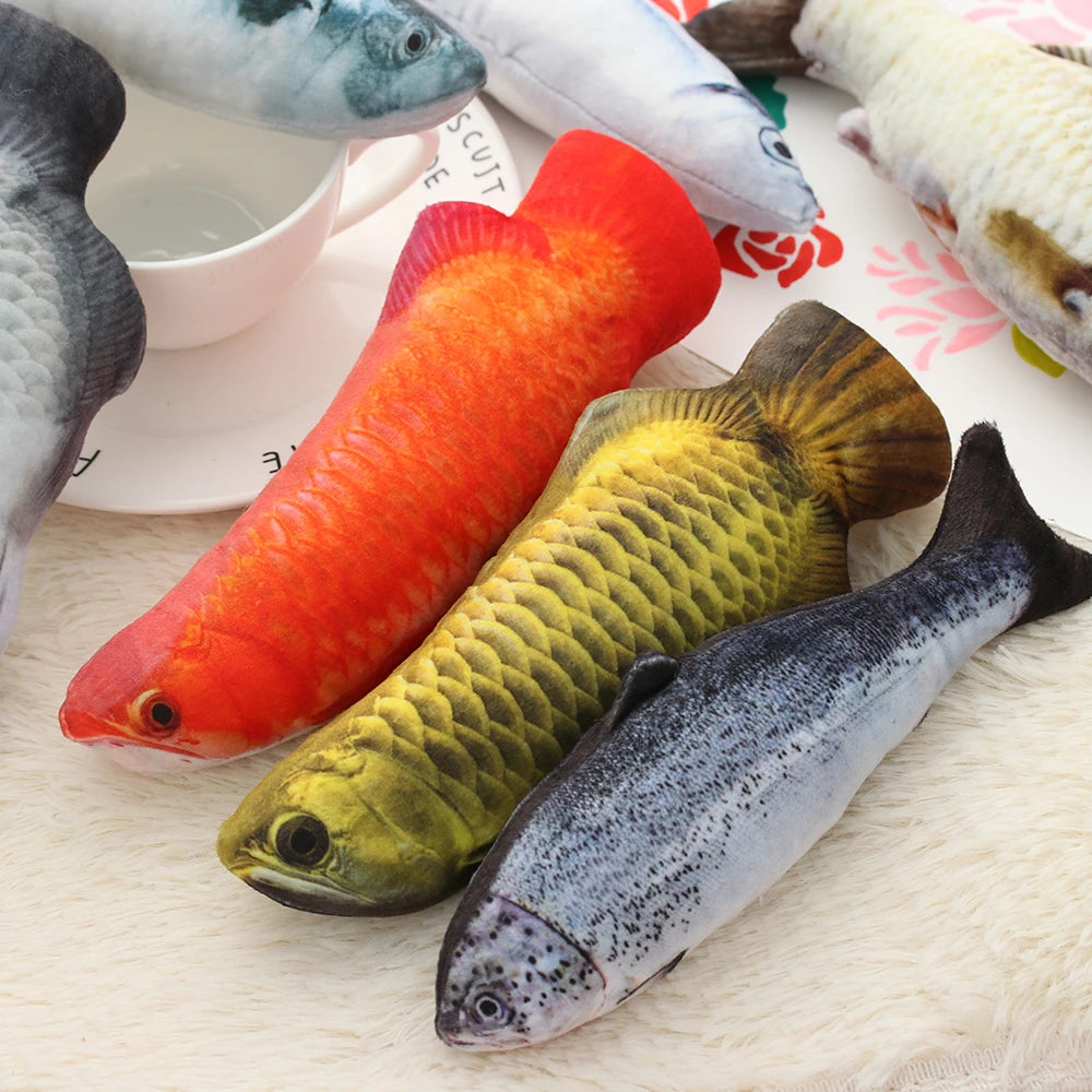 Artificial Fish Plush Pet Cat Puppy Dog Toys Sleeping Toy