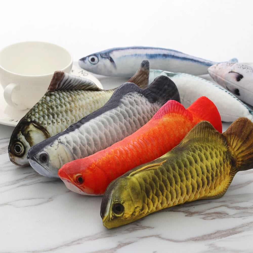 Artificial Fish Plush Pet Cat Puppy Dog Toys Sleeping Toy