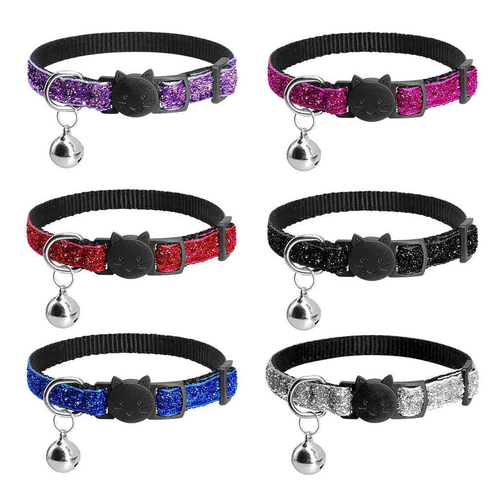 Adjustable Cat & Dog Collar with Bell - Safety Collar for Pets
