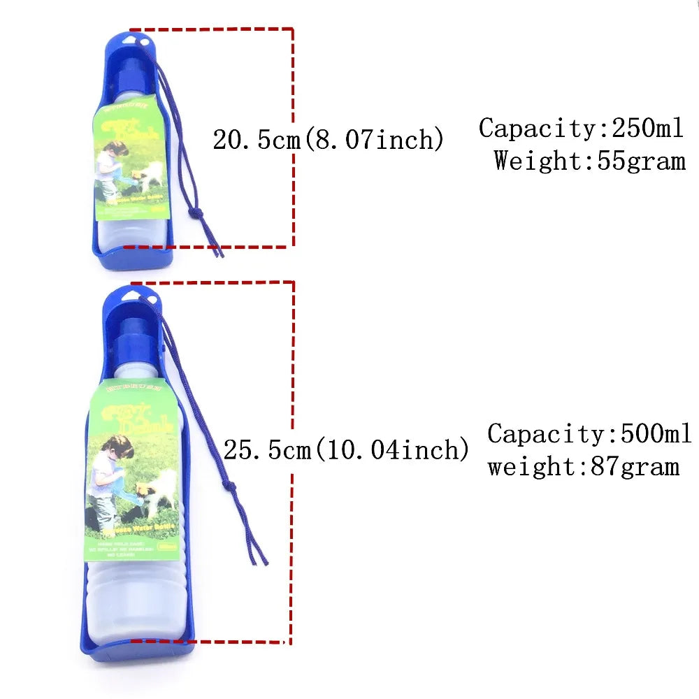 Dog Water Bottle Feeder - Portable Travel Dispenser for Pets