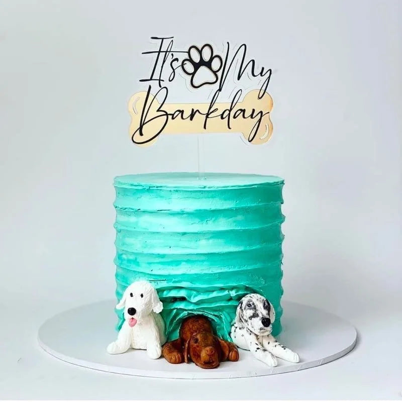 New Pet Dog Acrylic Birthday Cake Toppers