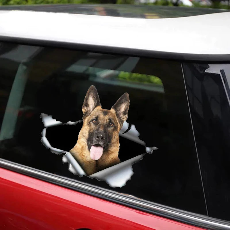 3D Decal Pet Dog German Shepherd Car Sticker