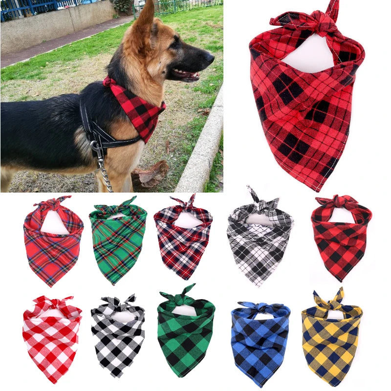Dog Bandana Scarf - Stylish Pet Neckerchief for Medium & Large Dogs