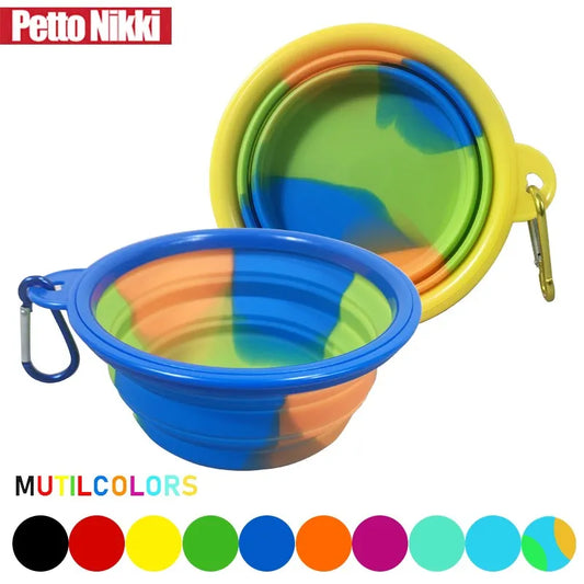 Collapsible Dog Bowl Pet Folding Silicone Bowl