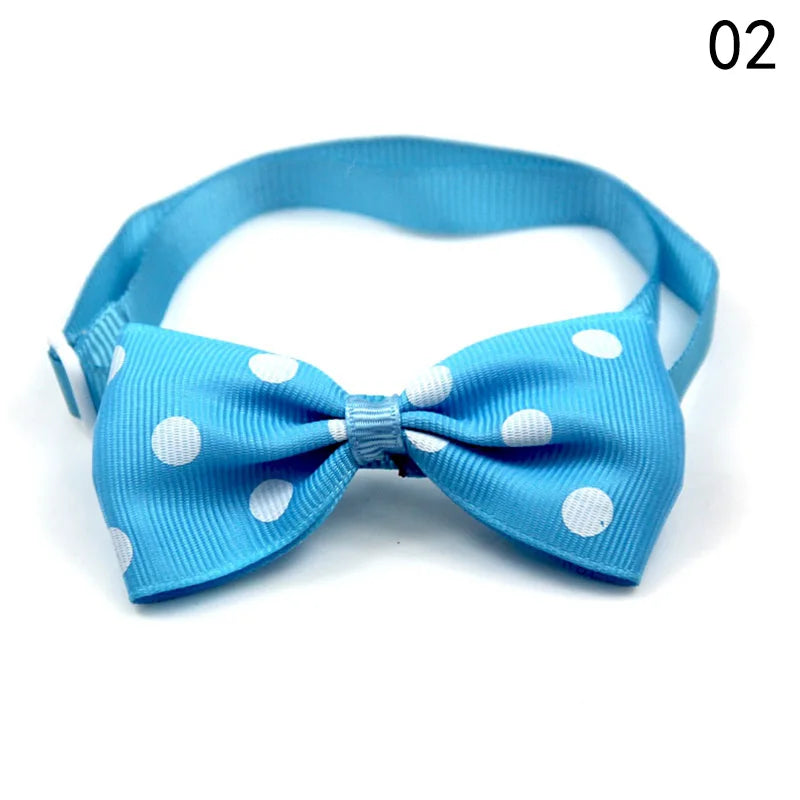 Adjustable Pets Dots Pattern Ribbon Dog Bow Ties