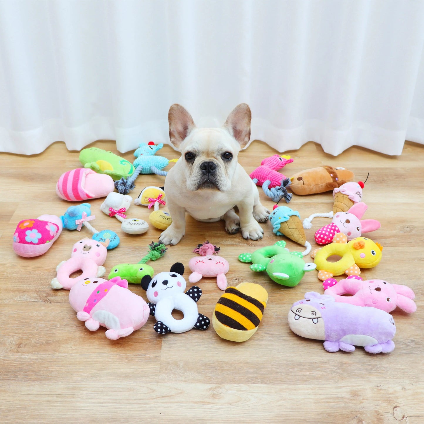 Cute Plush Dog Toys Stuffed Squeaky Toys