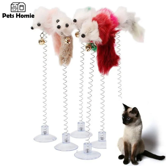 Pet Cat Toy Stick Feather Rod Mouse Toy