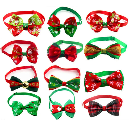 Pet Christmas Supplies Cats and Dogs Bow Ties Christmas