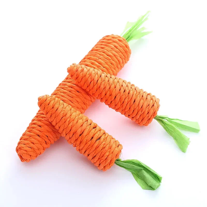 Carrot Pet Cat Toy Paper Rope Chew Toys