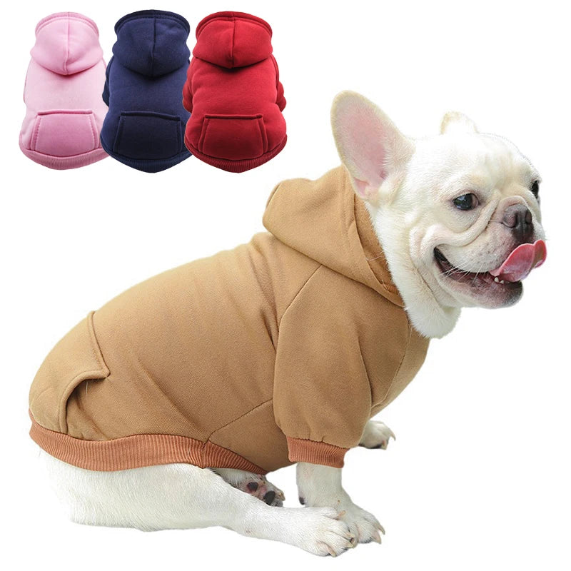 Dog Hoodie Winter Warm Dog Clothes