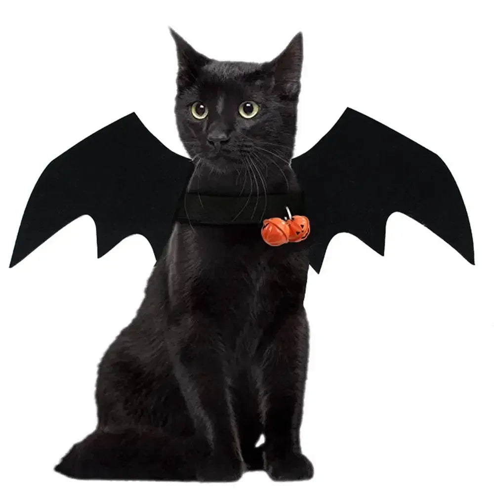 Christmas Cat Clothes Bat Wings Dog Costume Bowknot