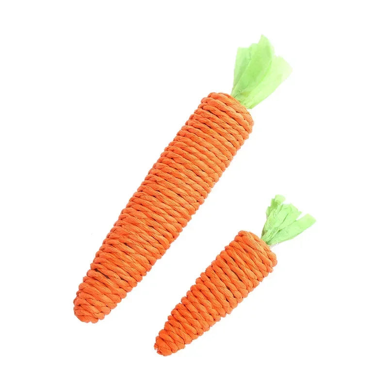 Carrot Pet Cat Toy Paper Rope Chew Toys