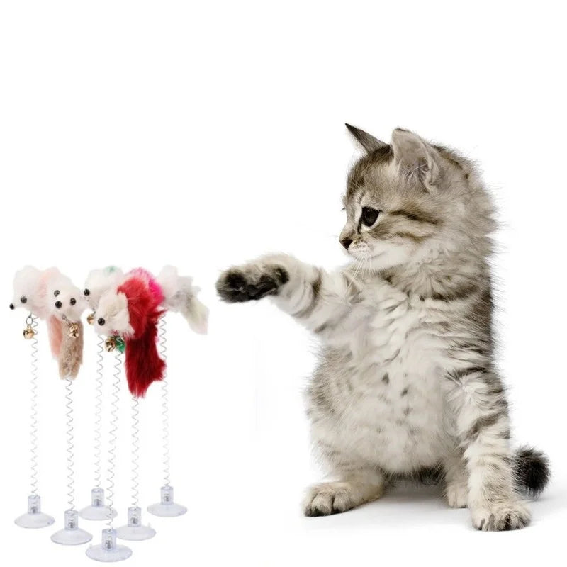 Pet Cat Toy Stick Feather Rod Mouse Toy